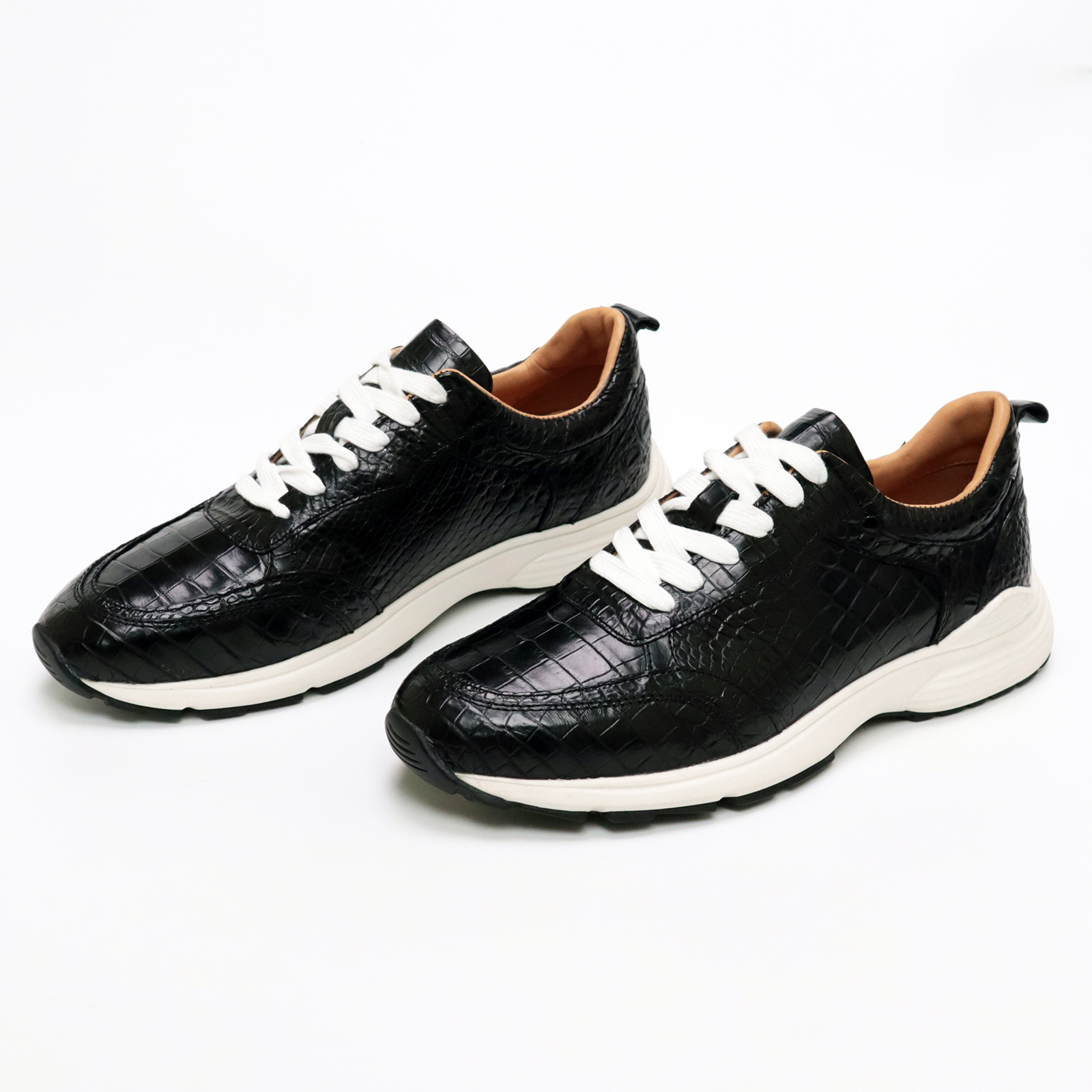 Sneaker Crocodile Leather Classic Formal Sporty Shoes for Men