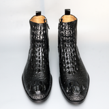Men’s Handcrafted Alligator Crocodile Leather Formal Luxury Boots Black size7-14US #T6174