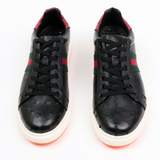 Sneaker Ostrich Leather Sporty Basic design Black Shoes for Men