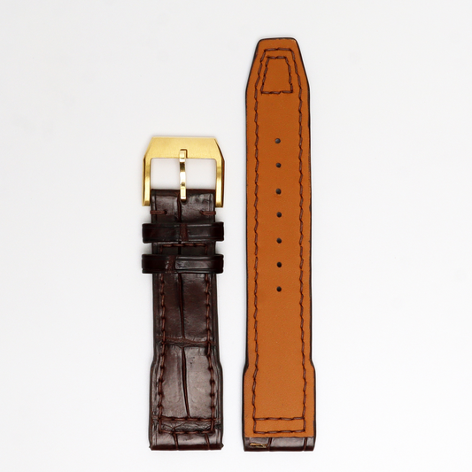 Genuine Alligator Leather Watch Straps Panerai, Leather Watch Bands Quick Release Pins, Handmade Leather Watch Strap #9