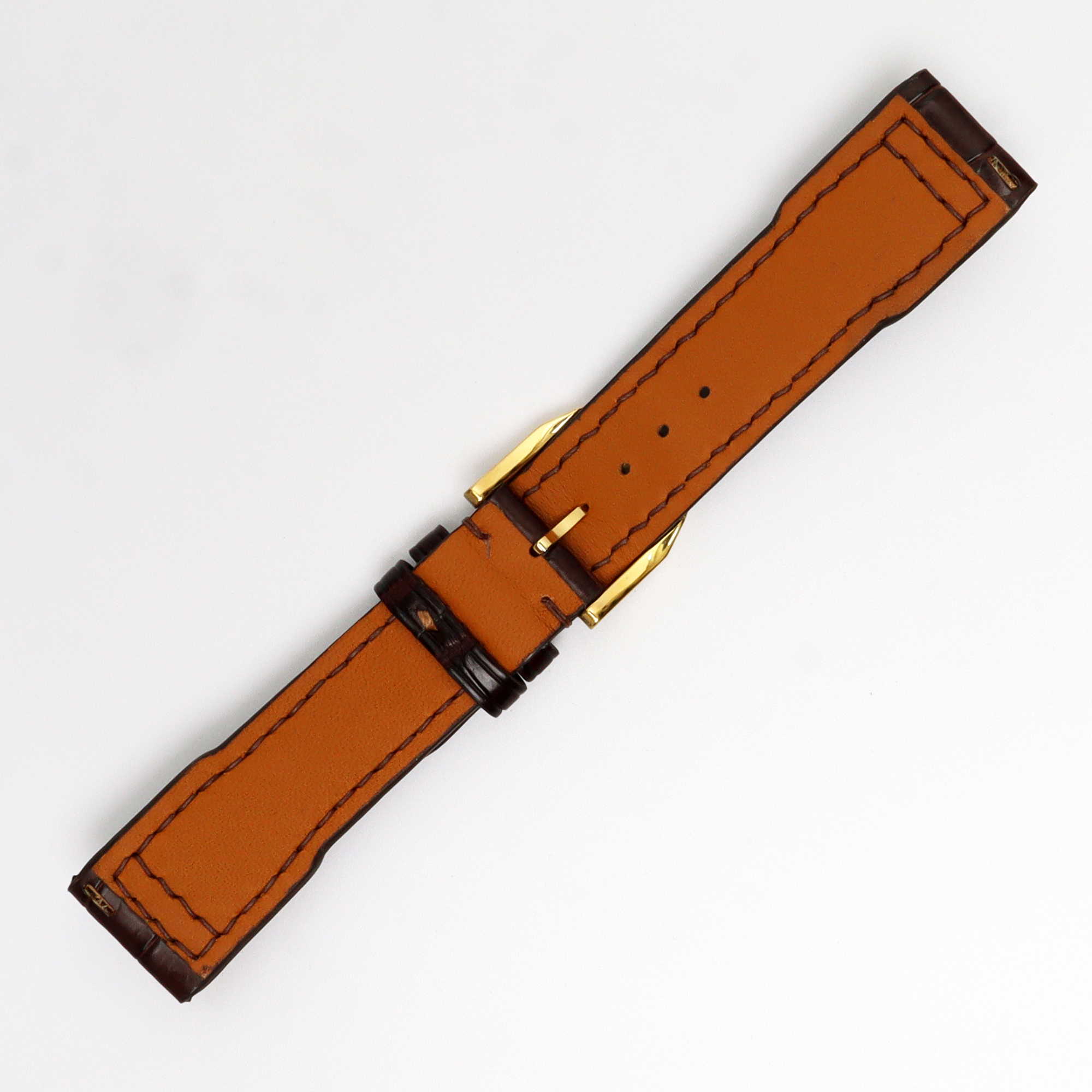 Genuine Alligator Leather Watch Straps IWC, Leather Watch Bands Quick Release Pins, Handmade Leather Watch Strap #9