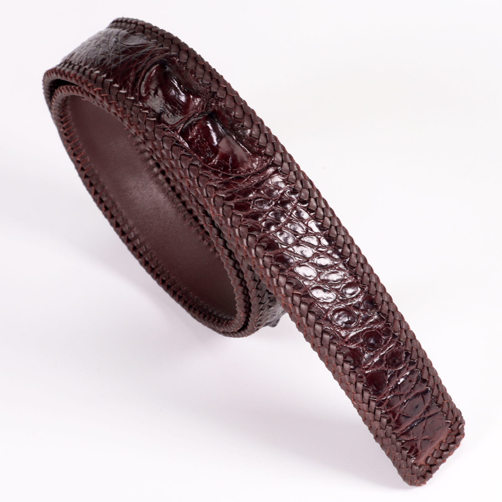 Sophisticated Men's Genuine Crocodile Dress Belt - Timeless and Stylish- Without Buckle