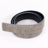 Timeless Men's Crocodile Leather Dress Belt - Elegant and Durable- - Without Buckle