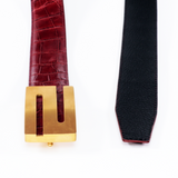 Luxury Men's Classic Crocodile Dress Belt - Premium Leather Quality