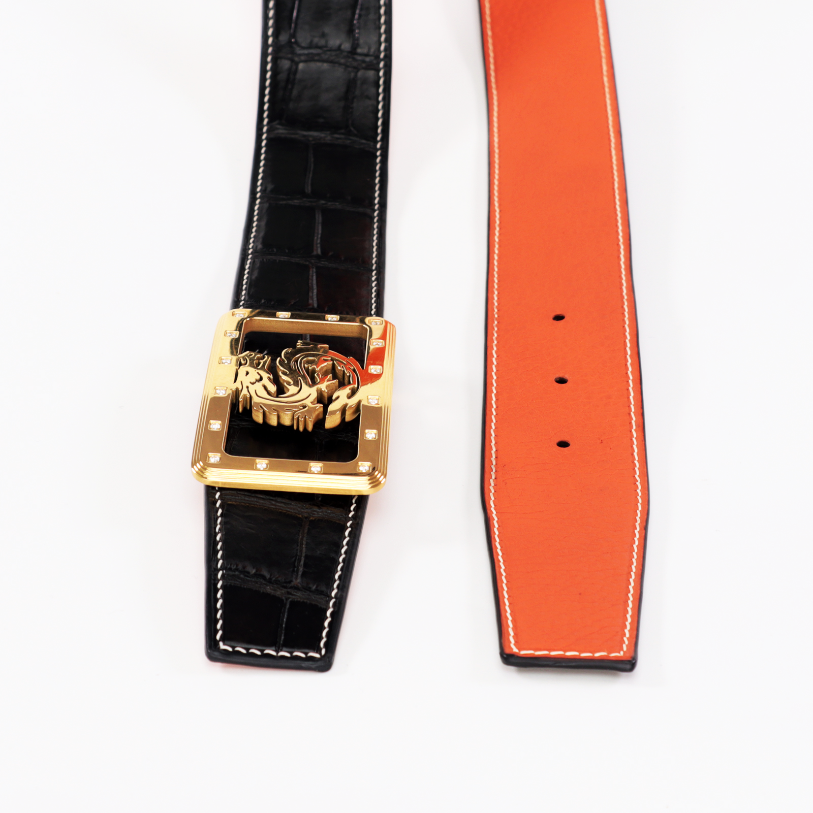 Men's Classic Crocodile Belt - Genuine Leather and Elegant Design