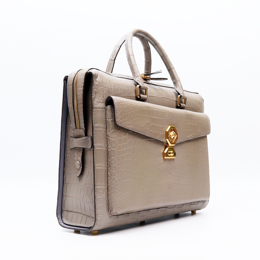 Genuine Crocodile Leather Business Shoulder Bag Fashion Formal Briefcase