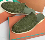 Luxury Genuine Nubuck Alligator Loafers – Handcrafted Slip-On Shoes