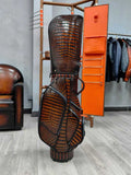 Luxury Hand-Painted American Alligator Leather Golf Bag for Elite Golfers