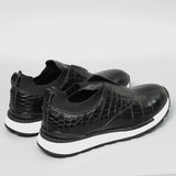 Men's Alligator Leather Sneakers - Slip-On Casual Shoes - Handmade Exotic Footwear