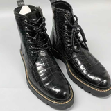 Men’s Handmade Alligator Leather Combat Boots – Black, Dark Brown Lace-Up Design