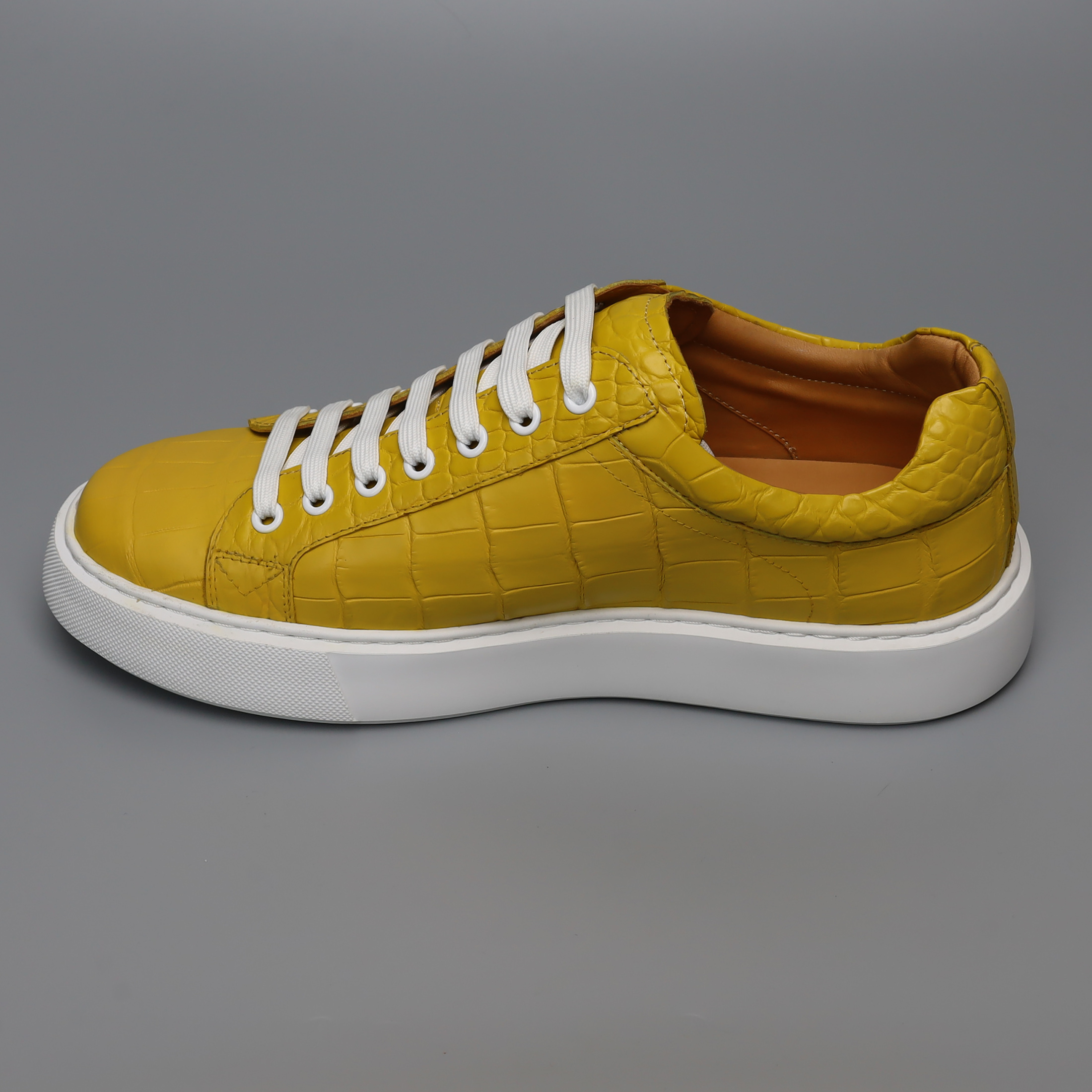 Men’s Handmade Alligator Leather Sneakers | Luxury Genuine Alligator Shoes for Men – Exotic Alligator Sneakers