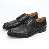 Men’s Handmade Crocodile Leather Oxford Shoes – Black & Brown Dress Shoes