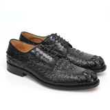 Men’s Handmade Crocodile Leather Oxford Shoes – Black & Brown Dress Shoes
