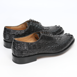 Men’s Handmade Crocodile Leather Oxford Shoes – Black & Brown Dress Shoes