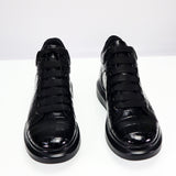 Men's Shoes Genuine Crocodile Alligator Skin Leather Men Sneakers Handmade Black Size 7 - Size 11US #8685