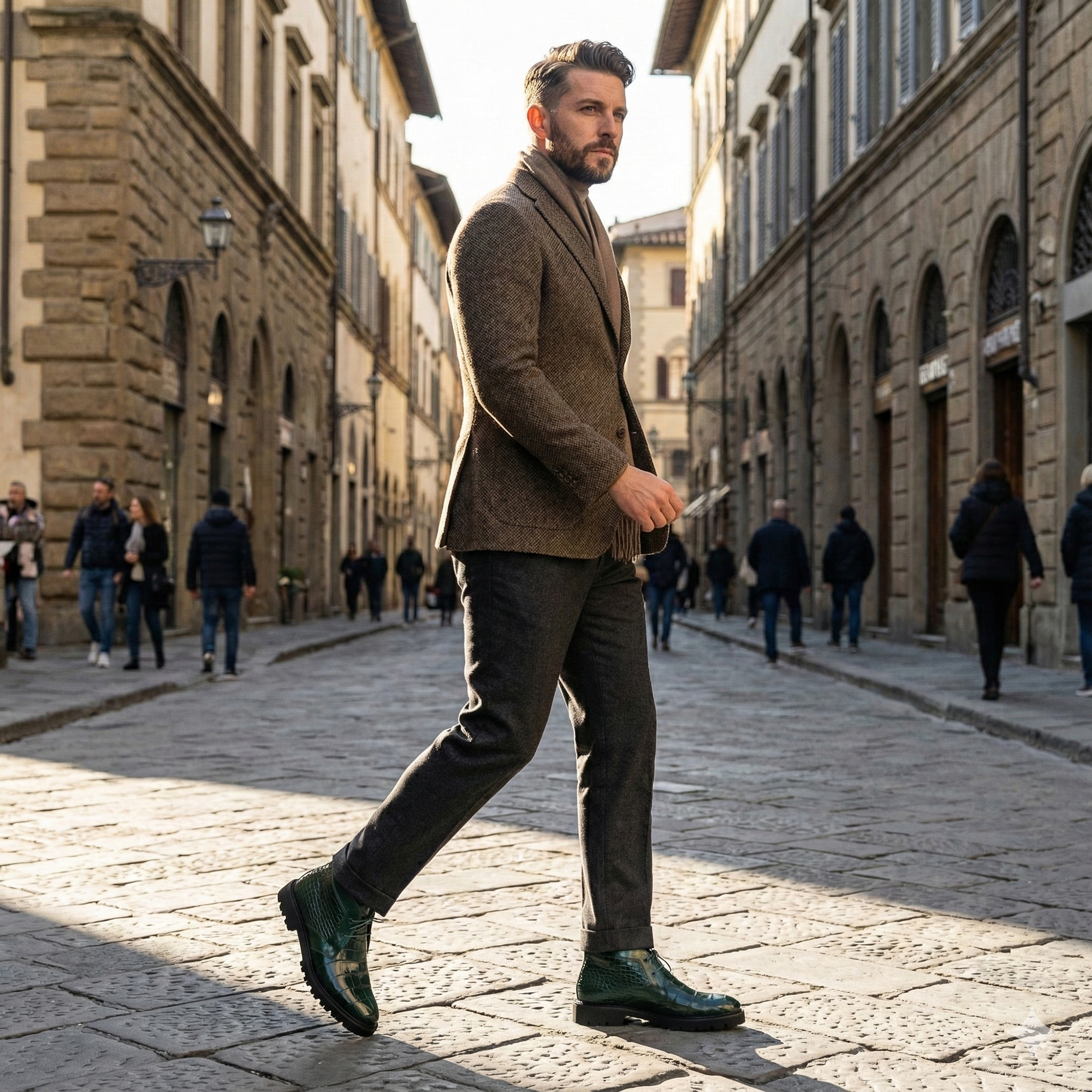 Men's Alligator Chukka Boots: Handcrafted Luxury with Warm Fur Lining – Own a Piece of Exotic Art