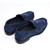Nubuck Alligator Leather Penny Loafers for Men | Handmade Luxury Shoes