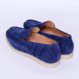 Nubuck Alligator Leather Slip-On Loafers for Men