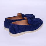 Nubuck Alligator Leather Slip-On Loafers for Men