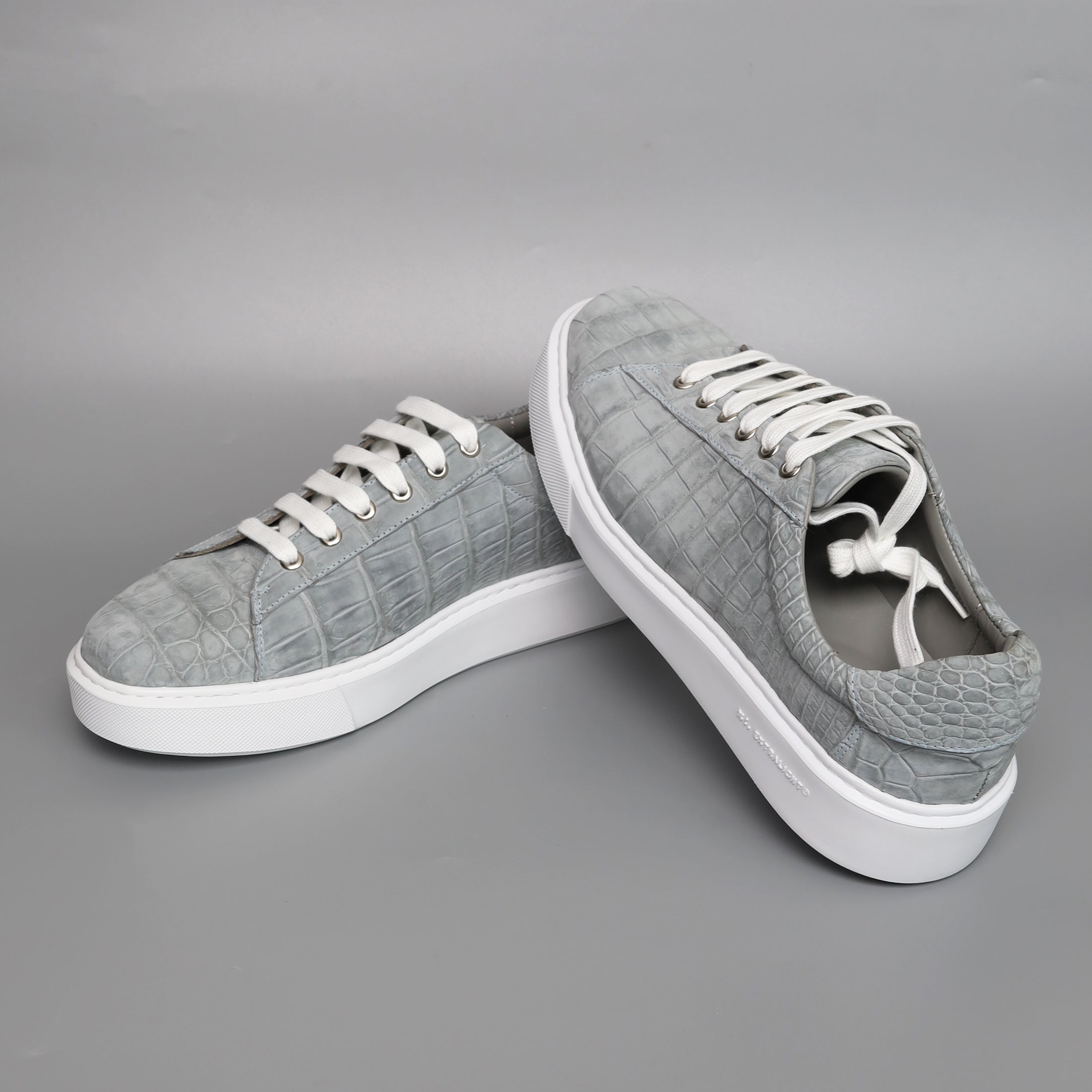 Luxury Nubuck Alligator Leather Sneakers for Men