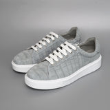 Luxury Nubuck Alligator Leather Sneakers for Men