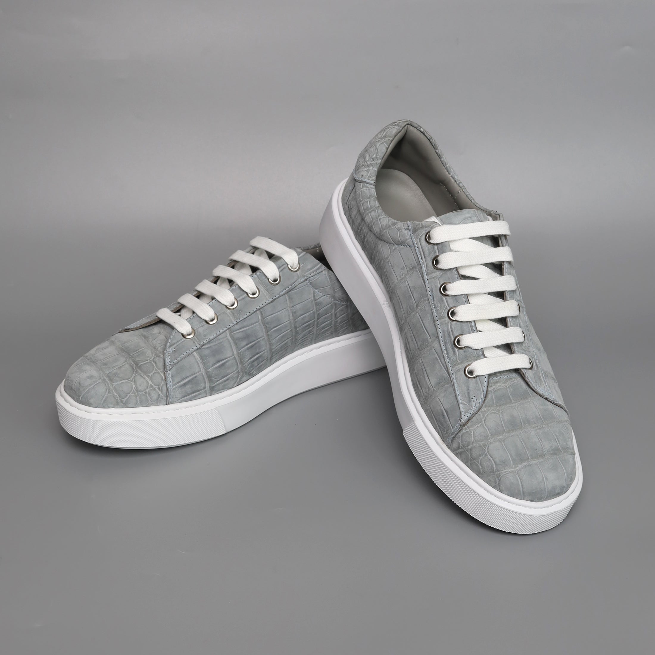 Luxury Nubuck Alligator Leather Sneakers for Men