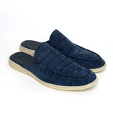 Nubuck Alligator Leather Mules for Men