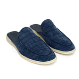 Nubuck Alligator Leather Mules for Men