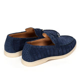 Nubuck Alligator Leather Slip-On Loafers for Men, Handmade Exotic Casual Driving Shoes