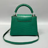 Real Alligator Leather Matte Handbag – Women’s Exotic Fashion Bag with Cowhide Lining