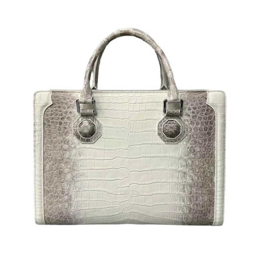 White Himalayan Alligator Bag Alligator Briefcase for Men | Alligator Leather Briefcase Laptop Bag Messenger Bag