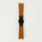Yellow Genuine iguana leather watch strap with deployment buckle, quick release pin leather watch strap, handmade leather watch strap