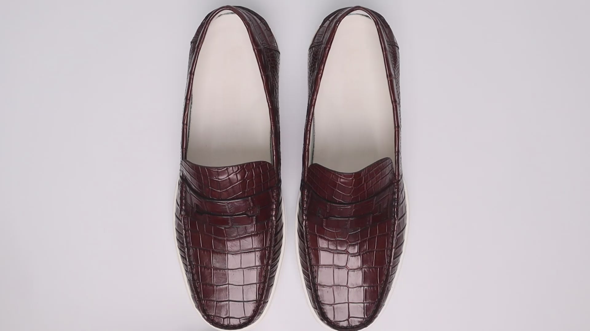 Men's Shoes Genuine Alligator Skin Leather Handmade Alligator Penny Loafers Driving Shoes Slip-On