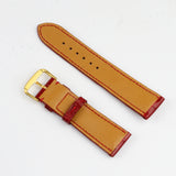 Red Crocodile Leather Replacement Watch Bands With Buckle