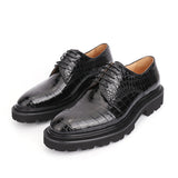 Men's Shoes Genuine Crocodile Alligator Skin Leather Handmade Black Size 7 - Size 11US #321