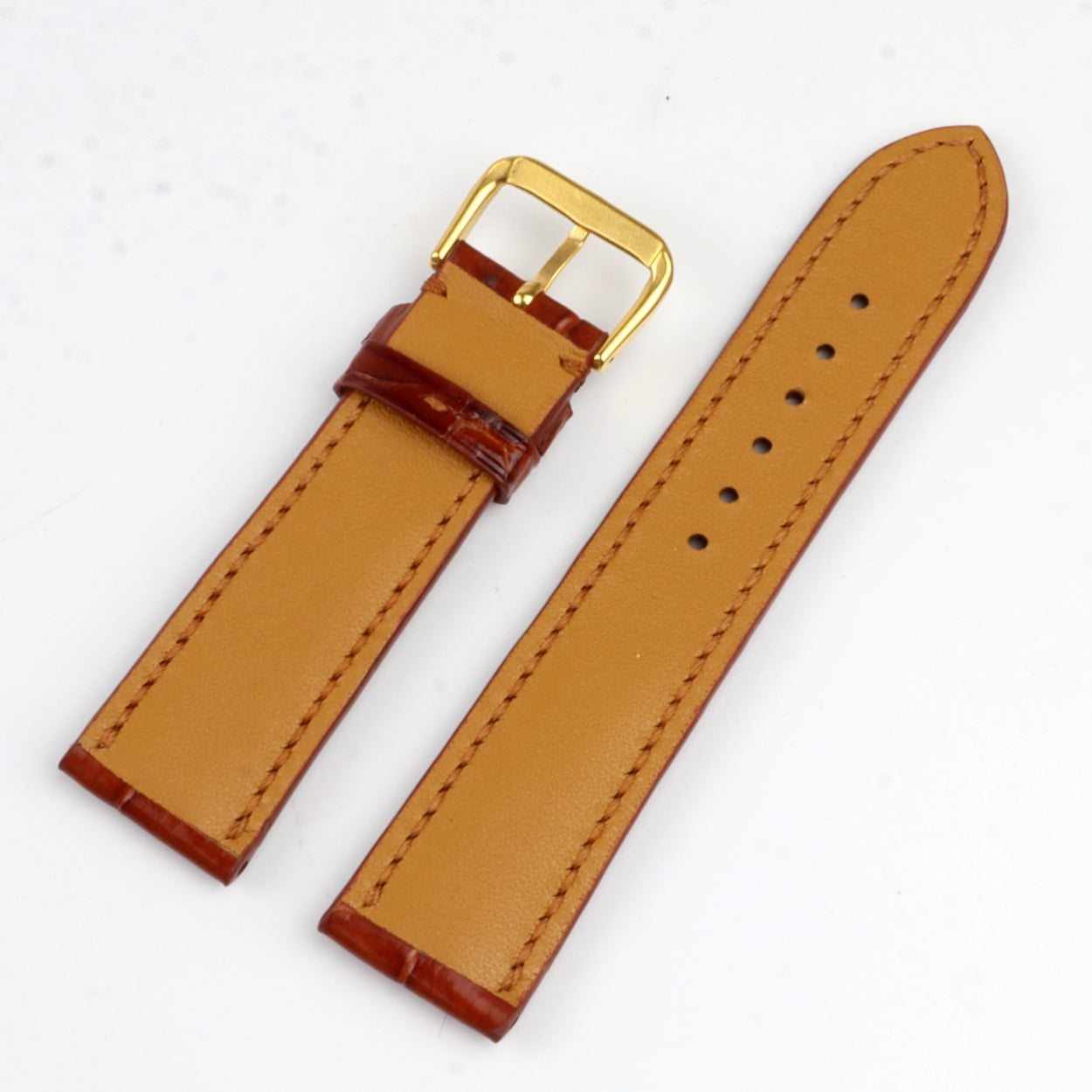 Genuine Alligator Leather Watch Band Strap 16mm 18mm 19mm 20mm 21mm 22mm 24mm Brown