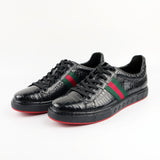 Men’s Shoes Genuine Crocodile Alligator Skin Leather Handmade Size US07-US11 | Black #S559