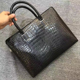 Business Mens Alligator Crocodile Leather Briefcase Bag Handbag Laptop Briefcase