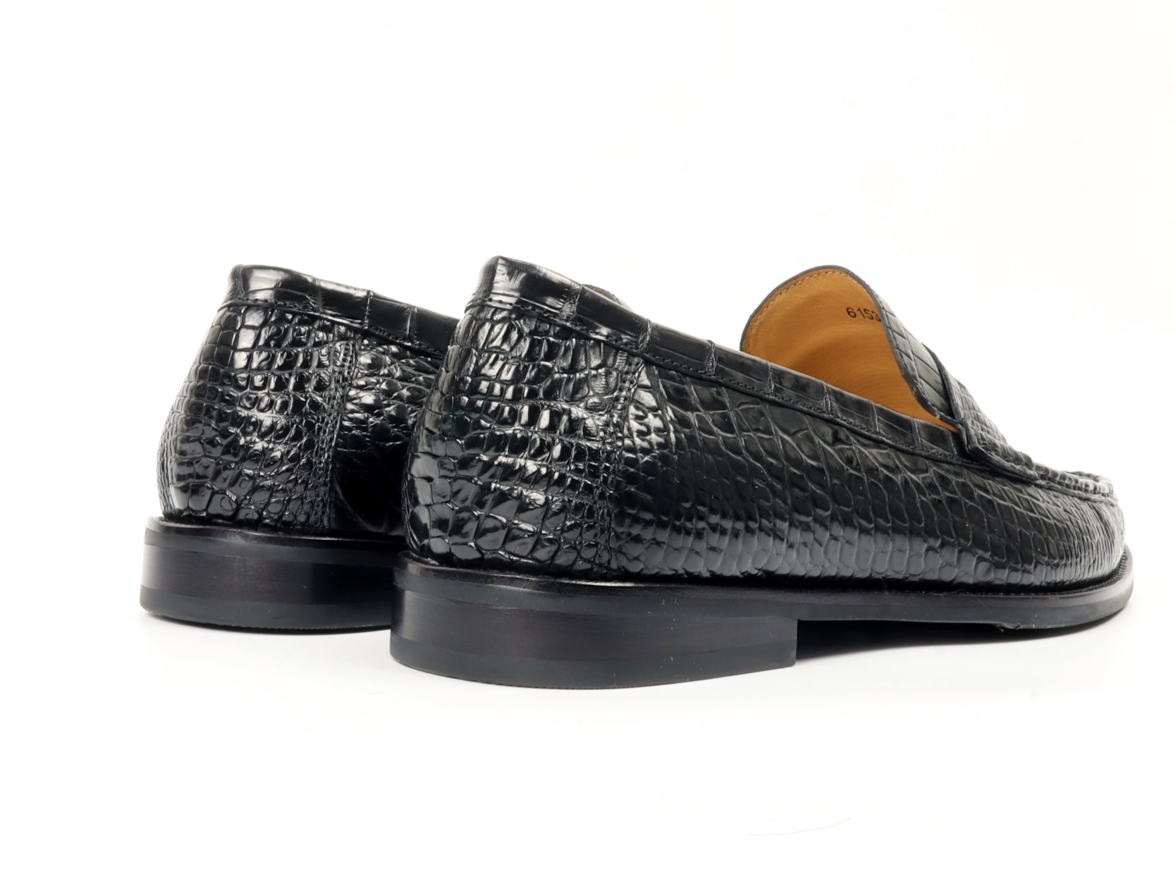 Men's Shoes Genuine Crocodile Alligator Skin Leather Handmade Black Size 7 - Size 11Us #8683 10 / Black