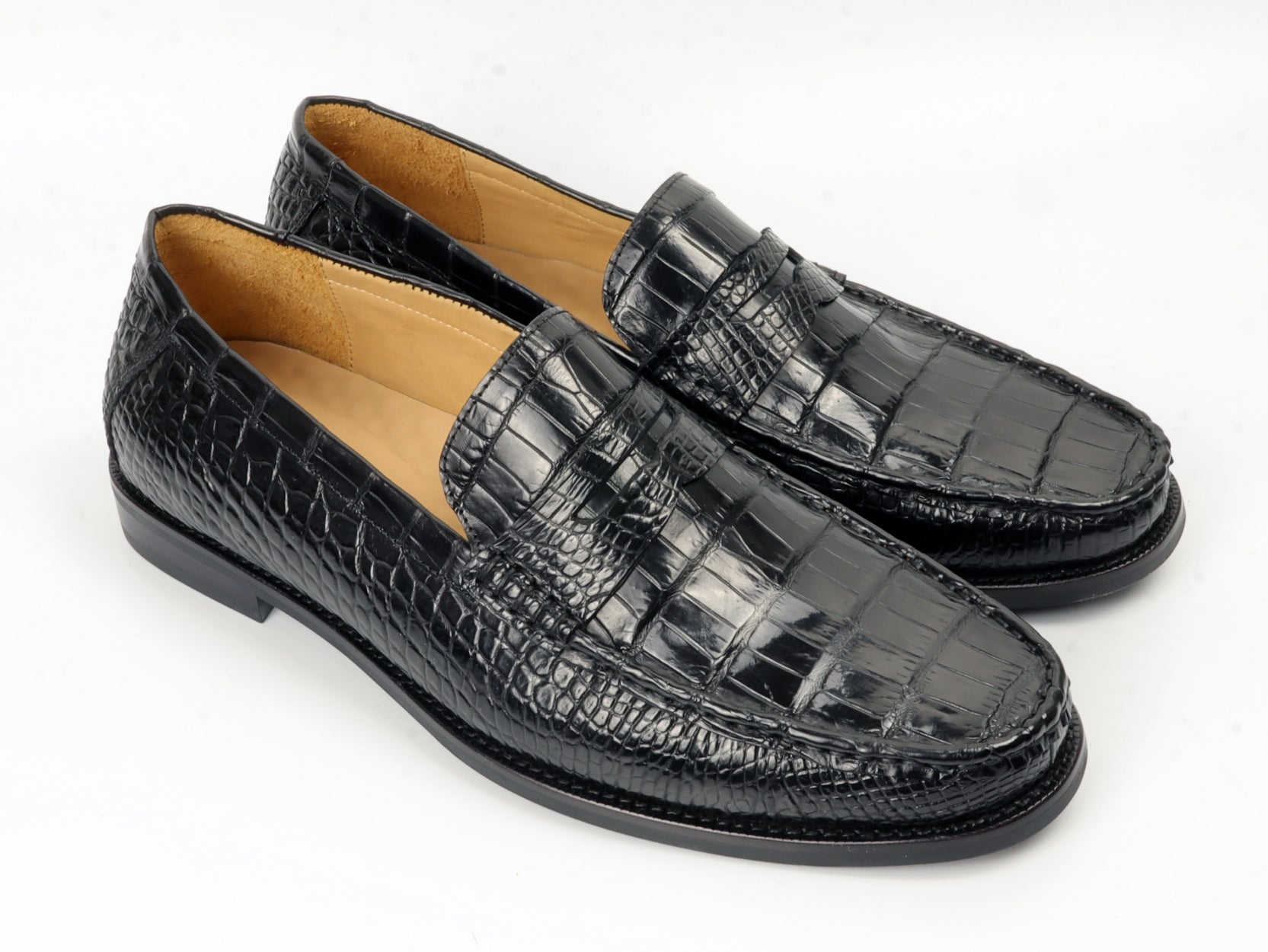 Black & Brown Genuine Alligator Sneakers - CRUSH by Civardi
