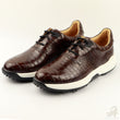 Gator Skin Golf Shoes: Men’s Handmade Genuine Crocodile Alligator Leather, Dark Brown