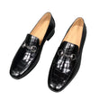 Men's Shoes Genuine Crocodile Alligator Skin Leather Handmade Black Size 7 - Size 14US #362