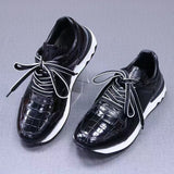 Men’s Shoes Genuine Crocodile Alligator Skin Leather Handmade Size US07-US11 | Black #S759
