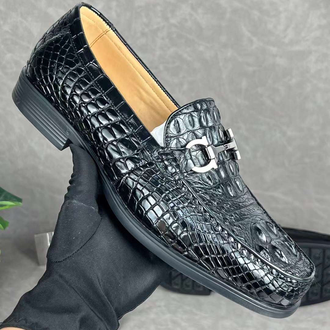 Men's Shoes Genuine Crocodile Alligator Leather Dress Shoes for Men Size  11US