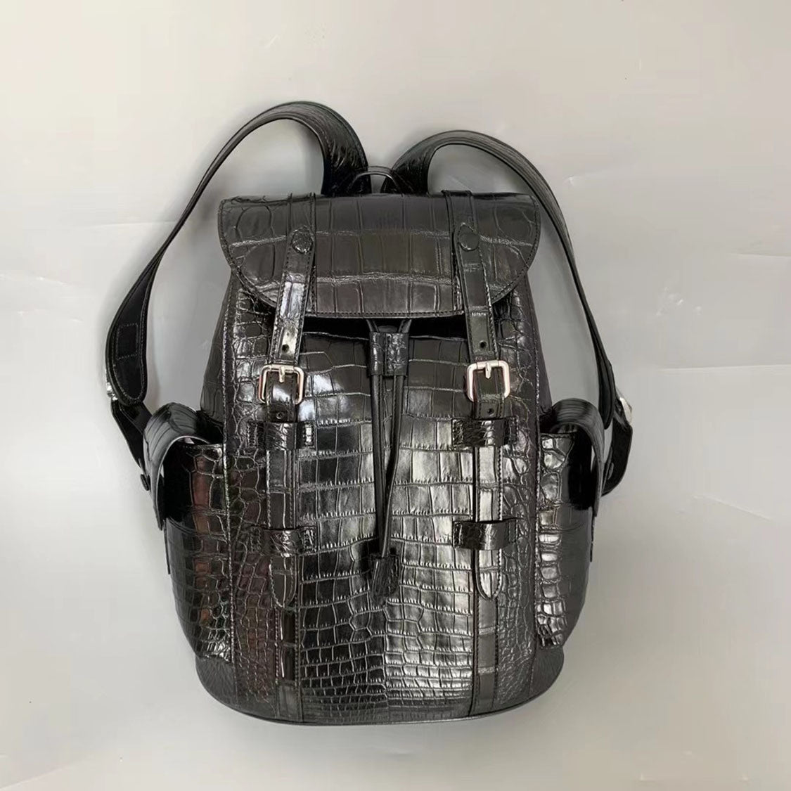 Himalaya Alligator Skin Leather Backpack Shoulder Bag Travel Bag – Crocodile  Viet