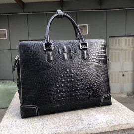Leather Mens Briefcases Crocodile Messenger Bag Alligator Laptop Handbag #AT0101