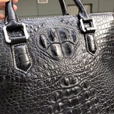 Leather Mens Briefcases Crocodile Messenger Bag Alligator Laptop Handbag #AT0101