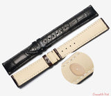 Crocodile Alligator Leather Watch Band Strap Color Brown Black Width 18,20, 22mm