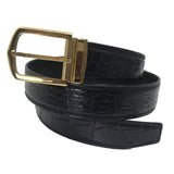 Men's Belt Genuine Crocodile Alligator Skin Leather Belt Handmade, W4.0, #AB1102
