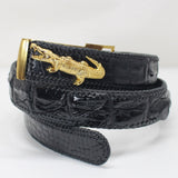 Men's Belt Genuine Crocodile Alligator Skin Leather Belt Handmade, W4.0, #JY1901